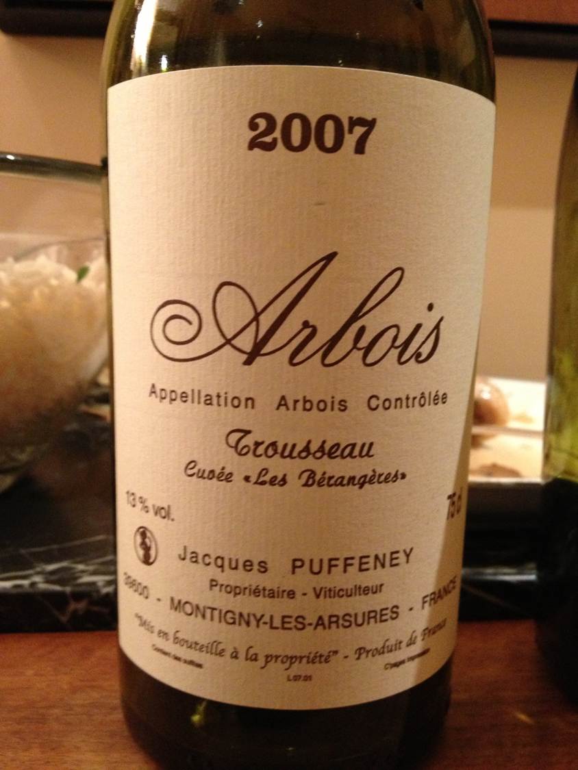 Arbois Trousseau Les Bérangères Puffeney 2007