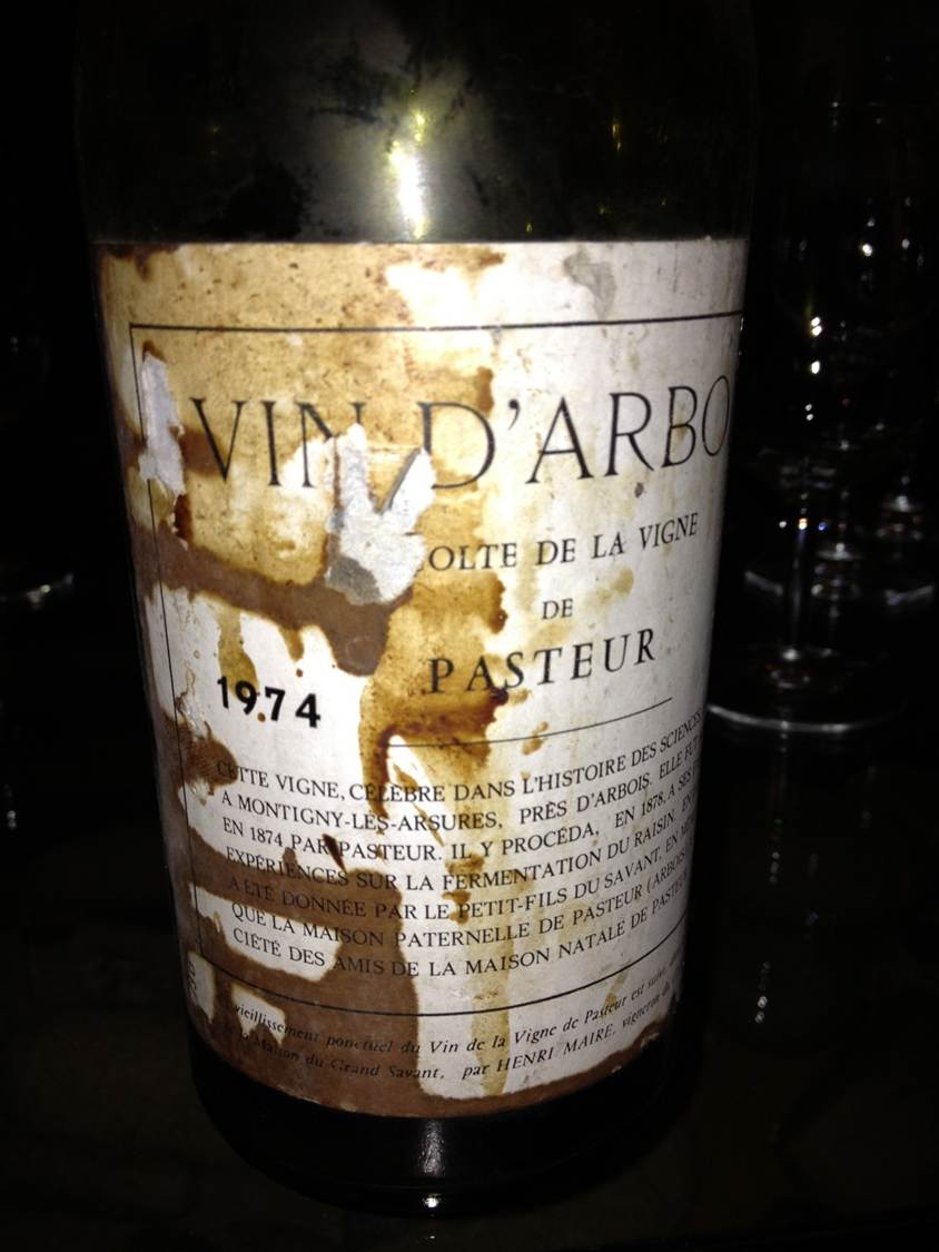 Vin d'Arbois Vigne de Pasteur 1974