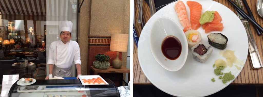 La Réserve de la famille, en accord parfait sur les sushis de Daiki Nishio, Maître sushis à l'hôtel Prince de Galles